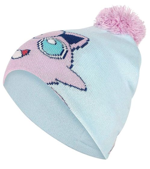 POKEMON Beanie mit Bommel im Pummeluff Design Gaming-Mütze Strick-Beanie Fan-Artikel KC160211POK Blau/Rosa