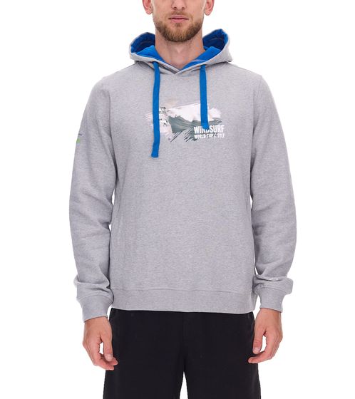 green SYLT "WINDSURF WORLD CUP SYLT " Baumwoll-Hoodie Langarm für Herren mit Prints 0100-010 Grau