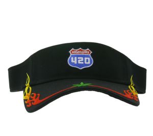 HIGHWAY 430 Unisex Visor-Cap stylische Baumwoll-Cap Sonne-Blende 7241GUY Schwarz