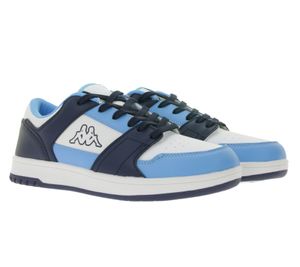 Kappa Kinder Alltags-Sneaker Freizeit-Schuhe Schnür-Schuhe Trainings-Schuhe 381U1NW Hellblau/Dunkelblau/Weiß