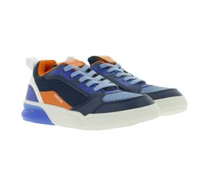 GEOX Grayjay Jungen Freizeit-Sneaker mit LED´s in der Sohle Alltags-Schuhe J029YF 014BU C0659 Blau/Orange
