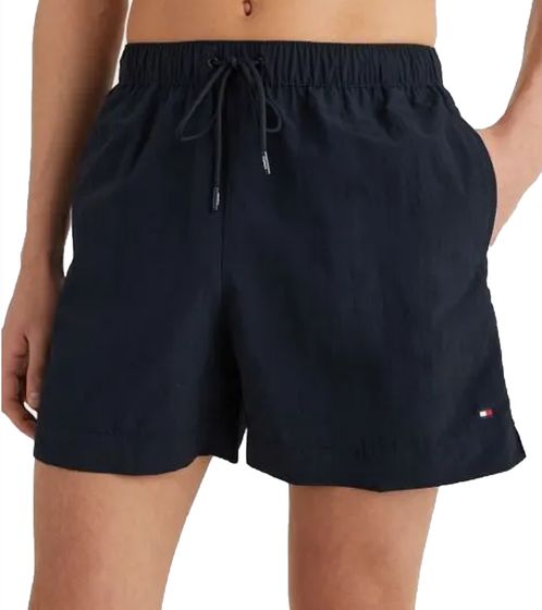 Tommy Hilfiger Medium Drawstring Herren Badehose nachhaltige Schwimm-Shorts mit Logo und Taschen UM0UM02793DW5 Dunkelblau