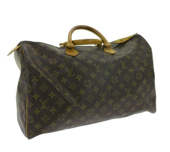 LOUIS VUITTON Vintage Speedy 35 Monogram Second Hand Damen Echtleder Handtasche Braun