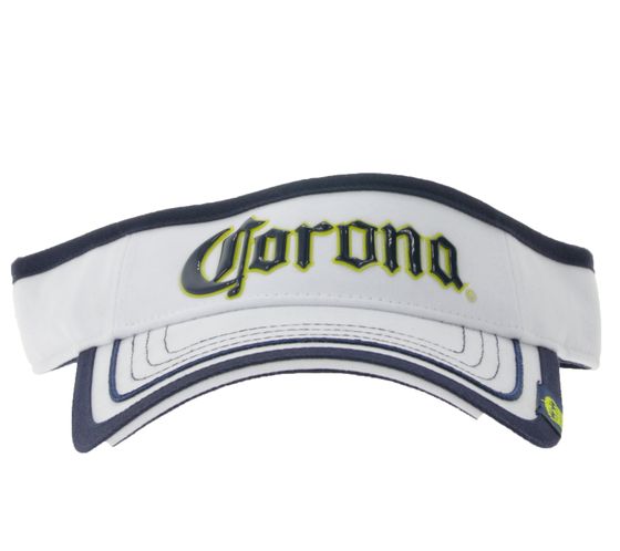 Corona Extra Unisex Visor-Cap stylische Baumwoll-Cap Sonnen-Blende 5366COR Weiß