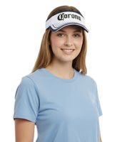 Casquette visière Corona Extra unisexe, élégante en coton, pare-soleil, 5366COR, blanche