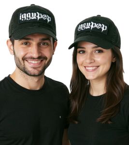 Gorra unisex de Iggy Pop, de algodón, estilo punk rockero con visera ligeramente curva, 3651IGG, color negro/blanco Gorra unisex de Iggy Pop, de algodón, estilo punk rockero con visera ligeramente curva, 3651IGG, color negro/blanco