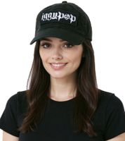 Casquette unisexe Iggy Pop, en coton, style punk rocker à visière légèrement incurvée, casquette de baseball 3651IGG, noir/blanc