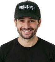 Casquette unisexe Iggy Pop, en coton, style punk rocker à visière légèrement incurvée, casquette de baseball 3651IGG, noir/blanc