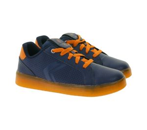 GEOX RESPIRA Kommodor, Sneakers per Bambini con Suola Traspirante, Scarpe Casual per Bambini e Bambine J745PB 0BCBU C0659 Blu/Arancione