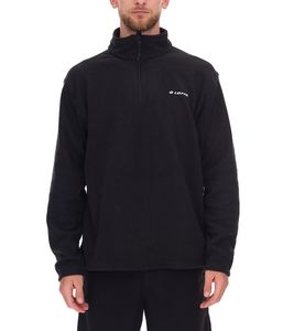 LOTTO Men's Fleece Sweater Training Pullover with Zip Sweat-Zipper MPFX1000NET Black