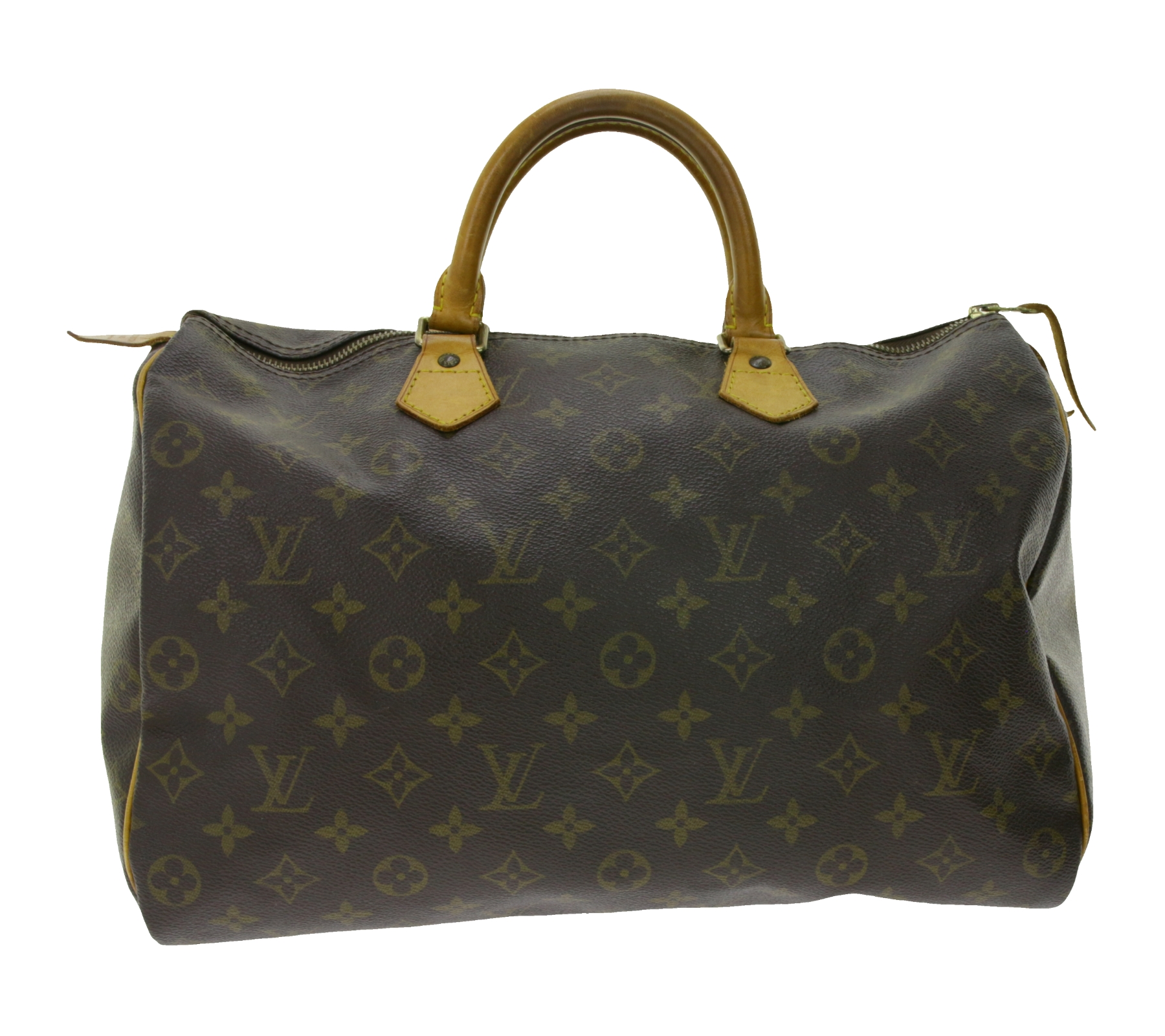 LOUIS VUITTON Vintage Speedy 30 Monogram Second Hand Damen Echtleder Handtasche Braun