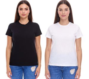 Camiseta PUMA Blank Base para mujer, algodón sostenible, deportiva y fitness, 678258, negra o blanca Camiseta PUMA Blank Base para mujer, algodón sostenible, deportiva y fitness, 678258, negra o blanca