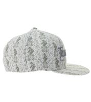 Gorra unisex Eazy-E con visera plana, estilo rapero estadounidense, TC110973ESE2, color blanco/gris