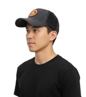 Casquette unisexe en coton avec empiècement en maille et coupe légèrement incurvée, groupe de punk rock Green Day TC103153GRN, gris foncé/noir