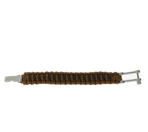 I-BRACE Paracord Bracelet, Survival Rope Braided into a Bracelet Made of Tear-Resistant Parachute Cord 550 Cord IB1014 Brown