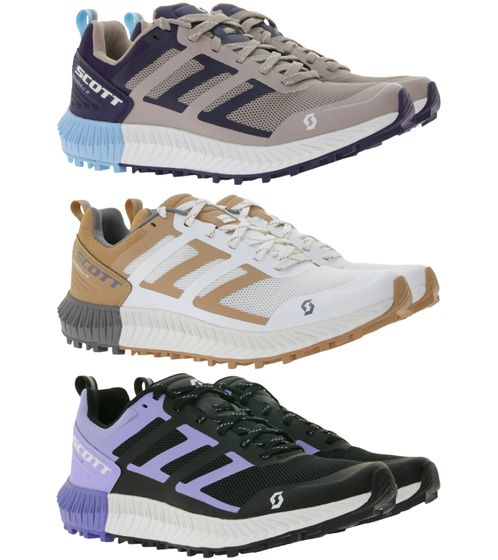 SCOTT Kinabalu 2 Damen Trail-Laufschuh mit Ortholite Lauf-Schuhe 8mm Sprengung 280056 in Altrosa/Lila/Türkis, Weiß/Blush/Grau oder Lila/Schwarz/Weiß