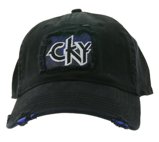 CAMP KILL YOURSELF Unisex Cap Baumwoll-Cap im starken Used Look Kopfbedeckung TC101767CKY Schwarz