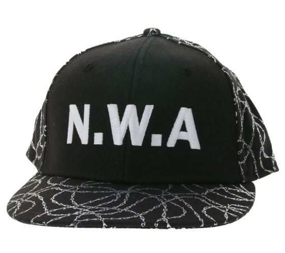 NIGGAZ WIT ATTITUDES Damen und Herren Hip Hop Cap Baumwoll-Cap Flat-Rim TC109821NWA Schwarz