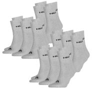 11 pares de calcetines deportivos HEAD para hombre y mujer, calcetines de entrenamiento, calcetines deportivos, 701236921 004 Negro/Gris