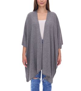 Poncho de cachemira para mujer ZWILLINGSHERZ, capa de alta calidad, túnica con mangas, 8029P gris Poncho de cachemira para mujer ZWILLINGSHERZ, capa de alta calidad, túnica con mangas, 8029P gris