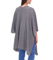 Poncho en cachemire pour femme ZWILLINGSHERZ, cape et tunique à manches de haute qualité, 8029P Gris