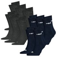 11 paires de chaussettes de sport HEAD pour homme et femme, chaussettes d'entraînement, chaussettes de sport, 701236921 005 Noir/Bleu