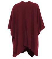 Poncho de cachemira ZWILLINGSHERZ para mujer, túnica tipo capa con mangas de alta calidad, 8029P Burdeos