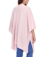 Poncho de cachemira ZWILLINGSHERZ para mujer, túnica tipo capa con mangas de alta calidad, 8029POO rosa