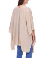 Poncho de cachemira ZWILLINGSHERZ para mujer, túnica tipo capa con mangas de alta calidad, 8029P Beige Claro