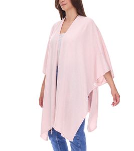 Poncho de cachemira ZWILLINGSHERZ para mujer, túnica tipo capa con mangas de alta calidad, color rosa 8029 Poncho de cachemira ZWILLINGSHERZ para mujer, túnica tipo capa con mangas de alta calidad, color rosa 8029