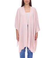 Poncho de cachemira ZWILLINGSHERZ para mujer, túnica tipo capa con mangas de alta calidad, color rosa 8029