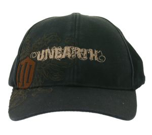 UNEARTH Metalcore-Band Baumwoll-Cap mit Logo-Stickerei Damen und Herren Fan-Artikel TC109217UNR Schwarz