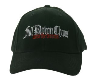 FULL BLOWN CHAOS Hardcore Metalcore-Band Baumwoll-Cap mit Logo-Stickerei Damen und Herren TC103038FBC Schwarz