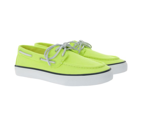 SPERRY Bahama 2.0 Canvas Boots-Schuhe nachhaltige Damen Freizeit-Schuhe mit Memory-Schaum Sohle STS88708 Lime-Grün