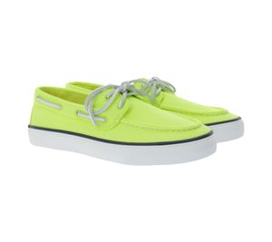 SPERRY Bahama 2.0 Canvas Boots-Schuhe nachhaltige Damen Freizeit-Schuhe mit Memory-Schaum Sohle STS88708 Lime-Grün