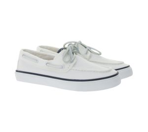Chaussures bateau SPERRY Bahama 2.0 en toile, chaussures décontractées durables pour femme avec semelle à mémoire de forme, STS88709, blanches