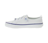 SPERRY Crest Vibe Canvas, Sneakers Casual da Donna, Scarpe Sostenibili per Tutti i Giorni, Slip-On, STS88472 Bianco/Blu