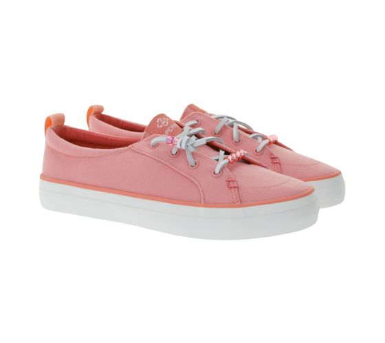 SPERRY Crest Vibe Canvas Damen Freizeit-Sneaker nachhaltige Alltags-Schuhe Schlupf-Schuhe STS88469 Flamingo Pink