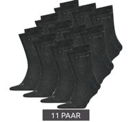 11 Paar HEAD All Sports Socken Damen und Herren Trainings-Socken Sport-Strümpfe 701236921 in Schwarz, Blau, Grau, Weiß