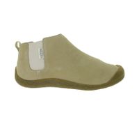KEEN Mosey Chelsea Damen Stiefelette Echtleder Schlupf-Schuhe mit Wechselfußbett in Braun oder Beige