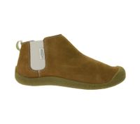 KEEN Mosey Chelsea Damen Stiefelette Echtleder Schlupf-Schuhe mit Wechselfußbett in Braun oder Beige