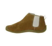 KEEN Mosey Chelsea Damen Stiefelette Echtleder Schlupf-Schuhe mit Wechselfußbett in Braun oder Beige