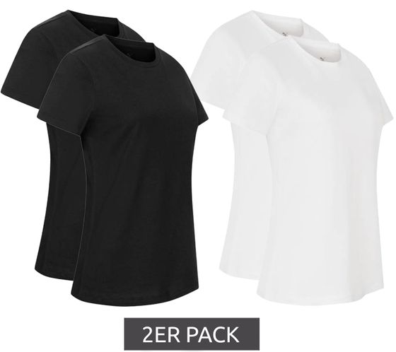 2er Pack PUMA Blank Base Damen T-Shirt nachhaltiges Baumwoll-Shirt Sport-Shirt Fitness-Shirt 678258 Schwarz oder Weiß
