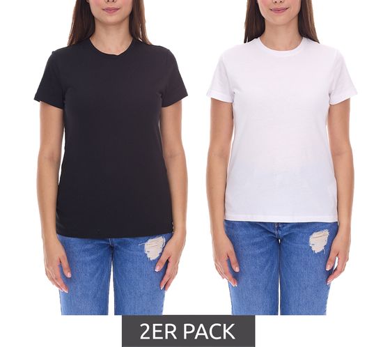 2er Pack PUMA Blank Base Damen T-Shirt nachhaltiges Baumwoll-Shirt Sport-Shirt Fitness-Shirt 678258 Schwarz oder Weiß