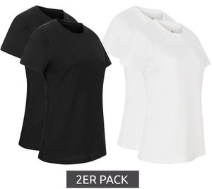 Pack de 2 camisetas PUMA Blank Base para mujer, de algodón sostenible, deportivas y de fitness, 678258, color negro o blanco