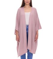 Poncho ZWILLINGSHERZ para mujer con cachemira, túnica tipo capa de alta calidad con mangas 8029P en rosa, rojo, beige, gris y azul