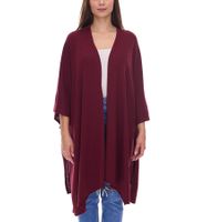 Poncho ZWILLINGSHERZ para mujer con cachemira, túnica tipo capa de alta calidad con mangas 8029P en rosa, rojo, beige, gris y azul