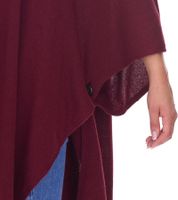 Poncho ZWILLINGSHERZ para mujer con cachemira, túnica tipo capa de alta calidad con mangas 8029P en rosa, rojo, beige, gris y azul