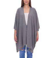 Poncho ZWILLINGSHERZ para mujer con cachemira, túnica tipo capa de alta calidad con mangas 8029P en rosa, rojo, beige, gris y azul