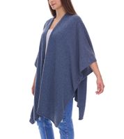 Poncho ZWILLINGSHERZ para mujer con cachemira, túnica tipo capa de alta calidad con mangas 8029P en rosa, rojo, beige, gris y azul